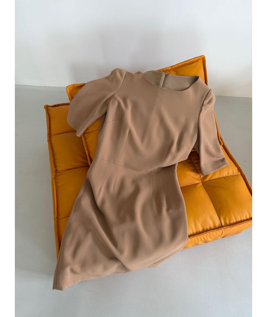 DOLCE&GABBANA Бежевое вискозное повседневное платье, фото 6