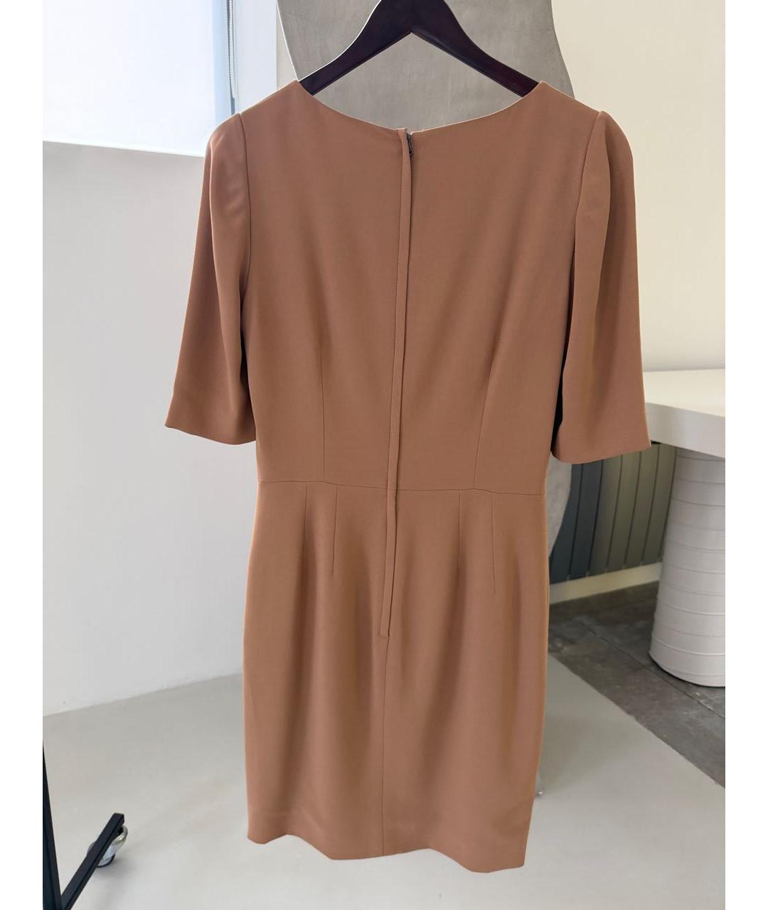 DOLCE&GABBANA Бежевое вискозное повседневное платье, фото 2