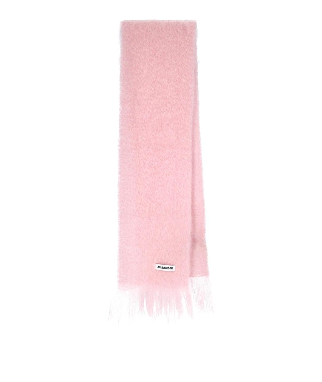 JIL SANDER Розовый шерстяной шарф, фото 1