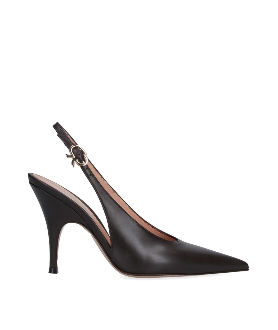 GIANVITO ROSSI Коричневые кожаные туфли, фото 1