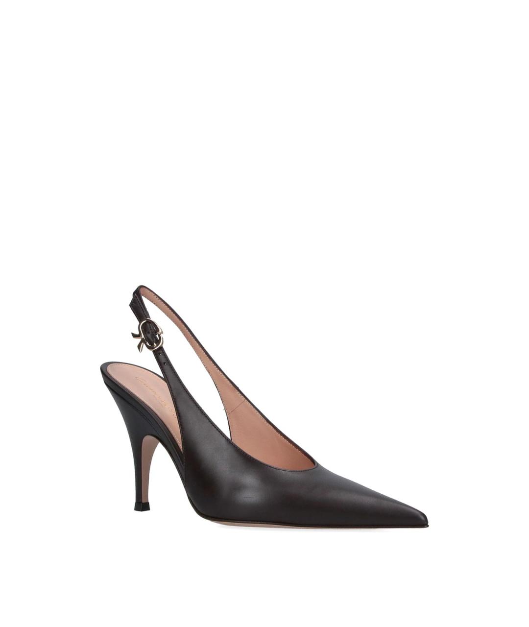 GIANVITO ROSSI Коричневые кожаные туфли, фото 2