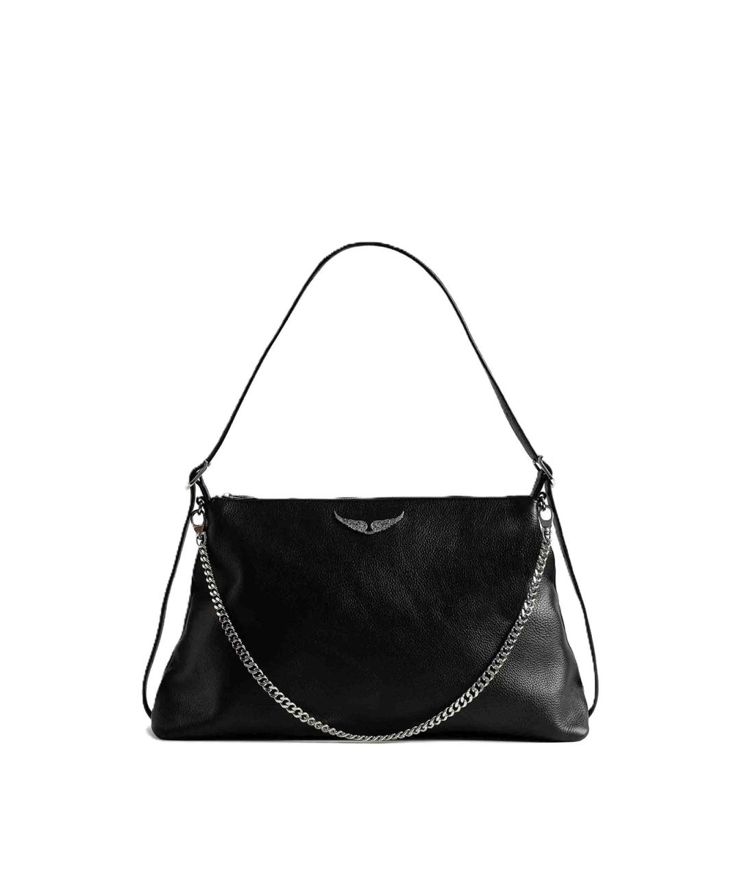 ZADIG & VOLTAIRE Черная кожаная сумка через плечо, фото 1