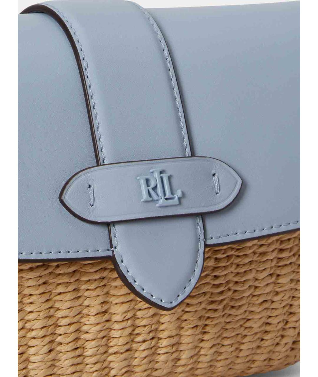 RALPH LAUREN Синяя плетеная сумка через плечо, фото 5