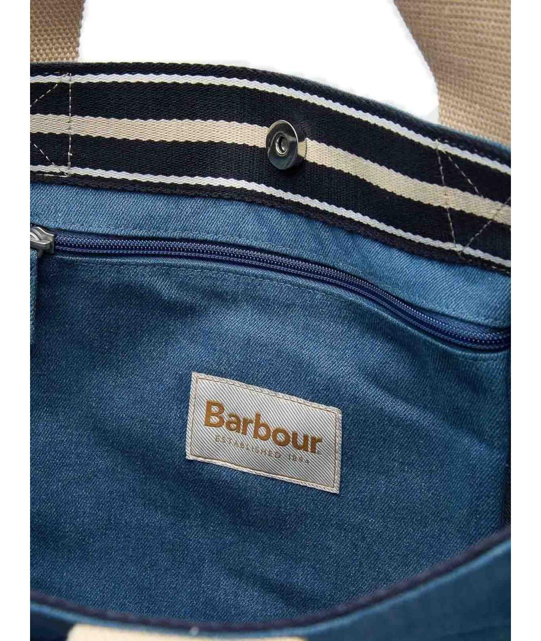 BARBOUR Синяя сумка тоут, фото 4