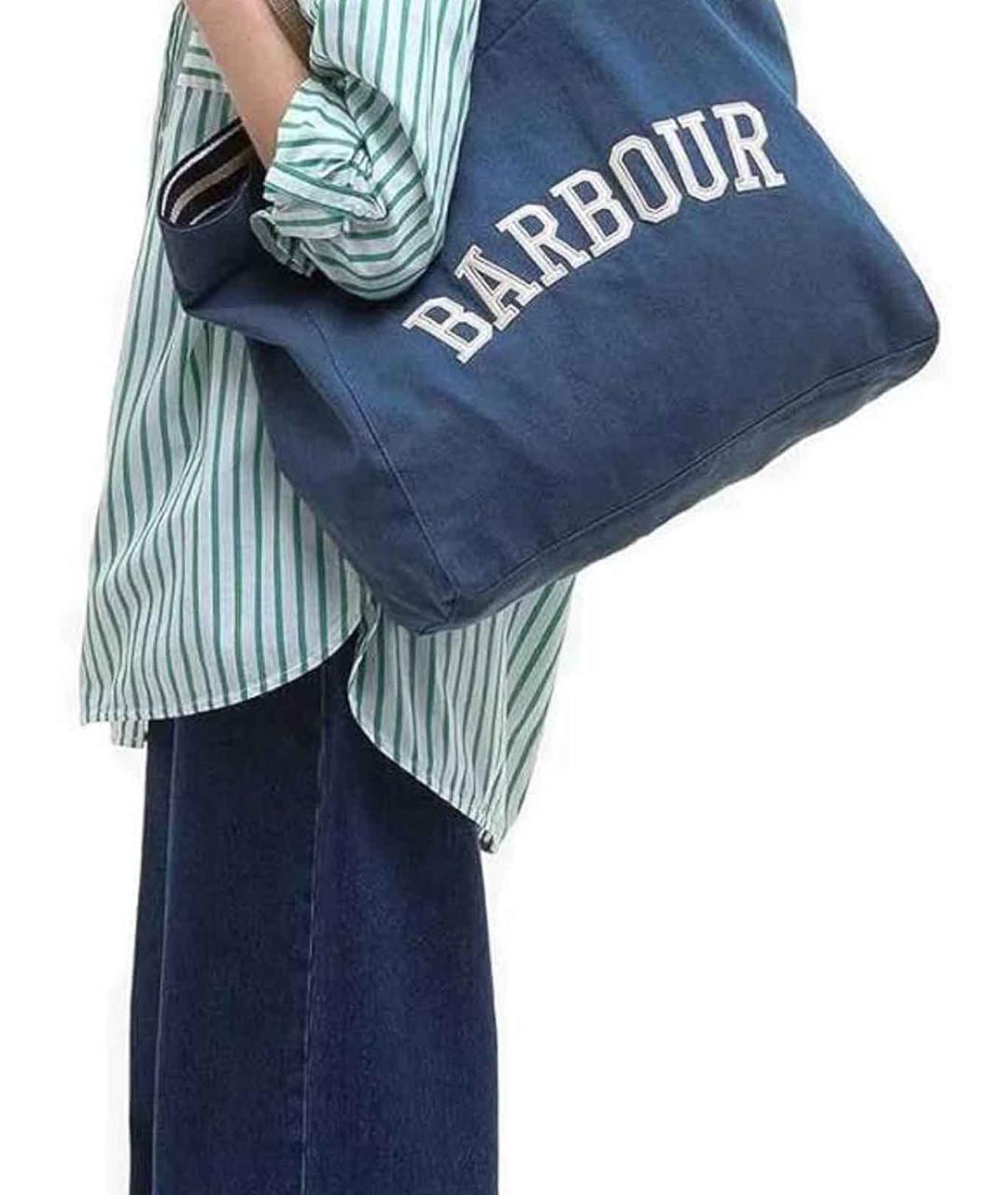 BARBOUR Синяя сумка тоут, фото 5