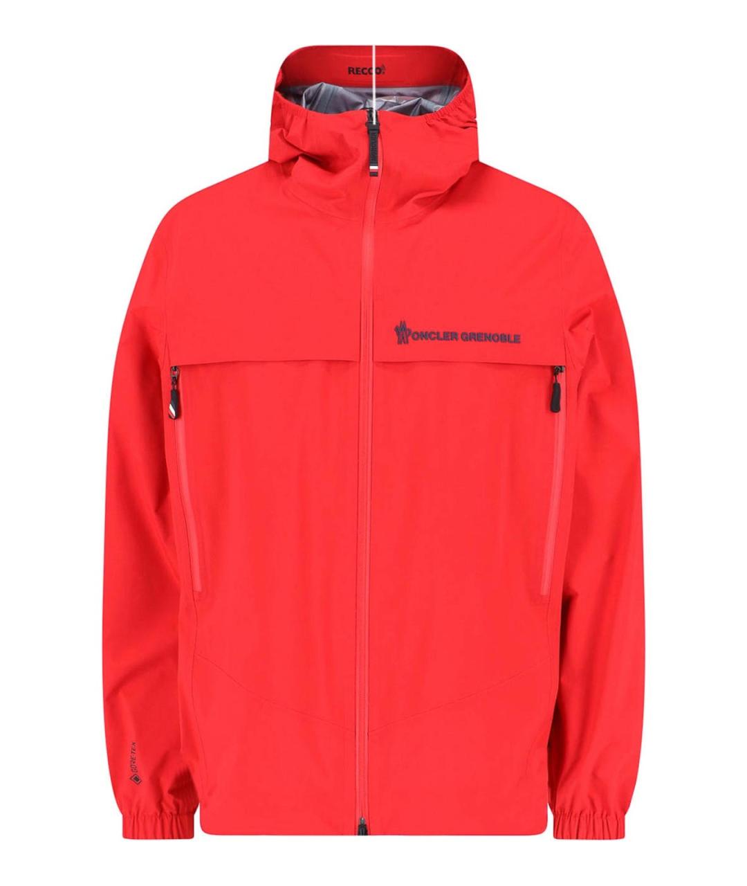 MONCLER Красная полиамидовая куртка, фото 1