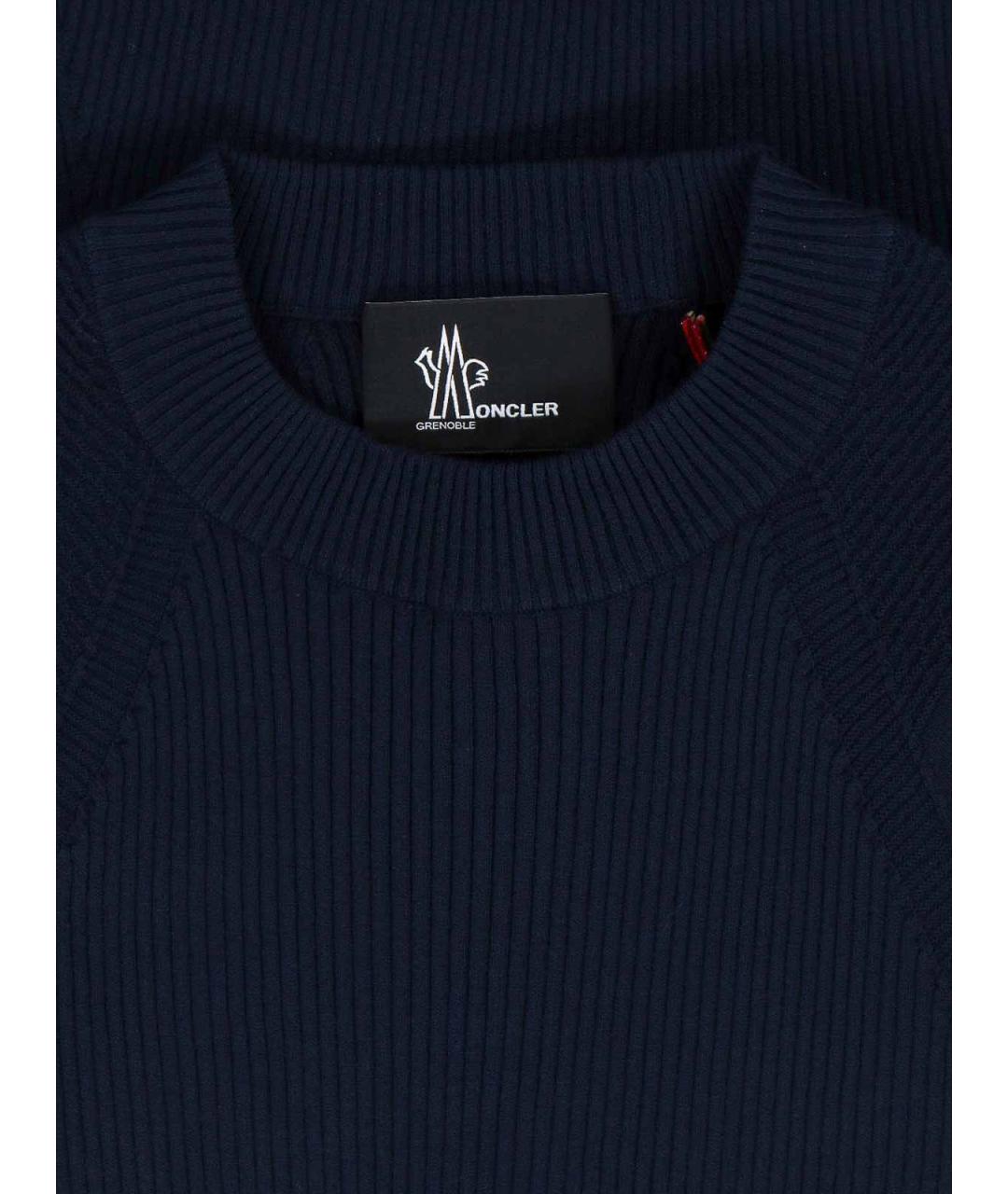 MONCLER Синий вискозный джемпер / свитер, фото 3
