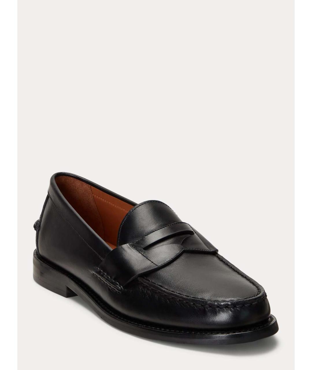POLO RALPH LAUREN Черные кожаные лоферы, фото 2