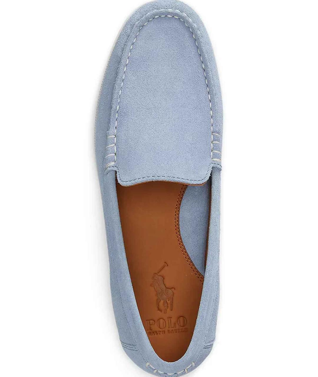 POLO RALPH LAUREN Голубые замшевые лоферы, фото 3