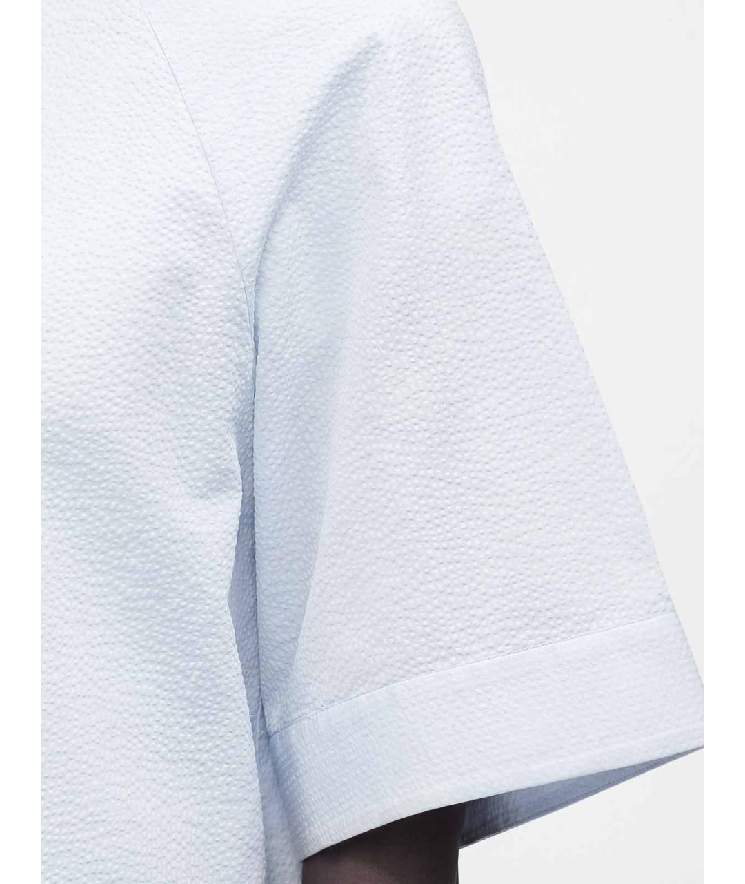 MAX MARA Голубая полиэстеровая футболка, фото 2