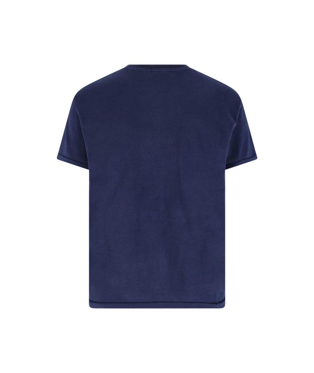 POLO RALPH LAUREN Синяя хлопковая футболка, фото 2
