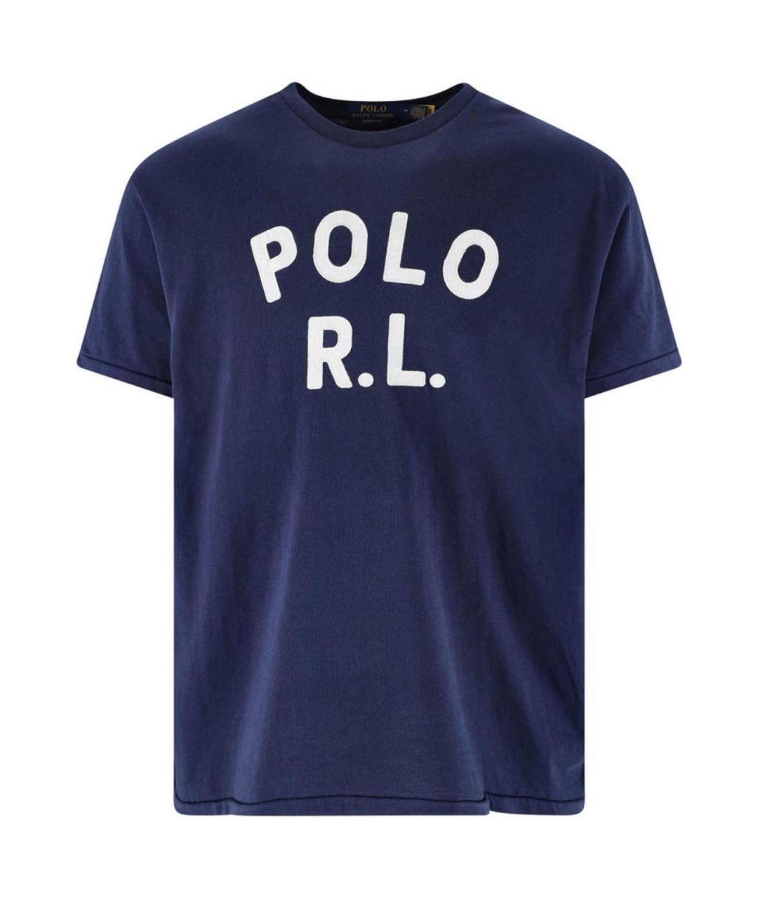 POLO RALPH LAUREN Синяя хлопковая футболка, фото 1