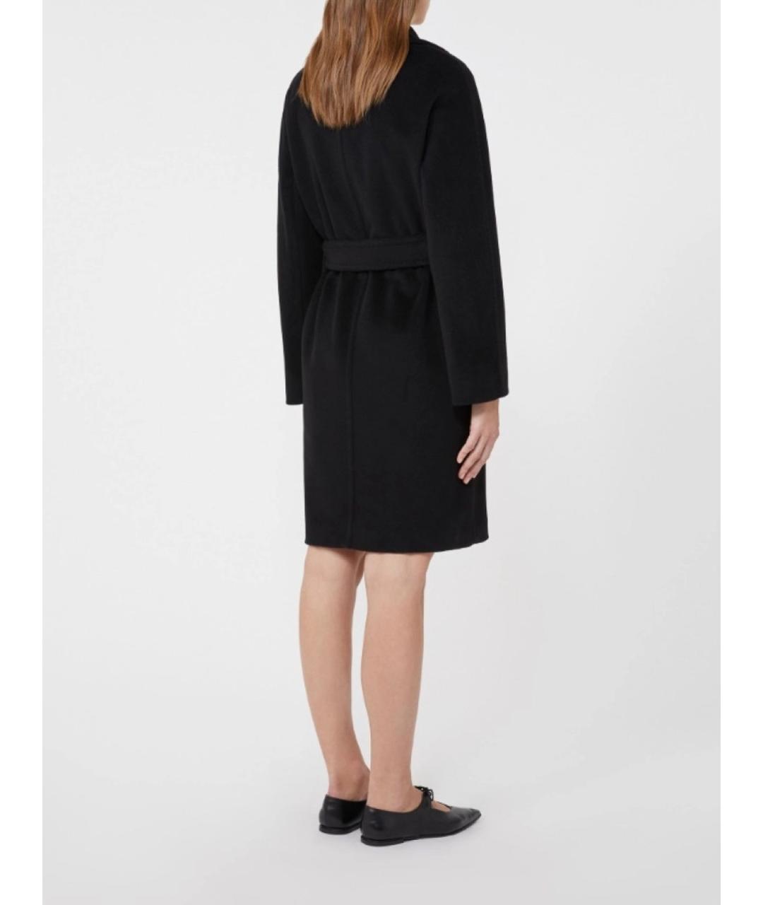 MAX MARA STUDIO Черное шерстяное пальто, фото 4