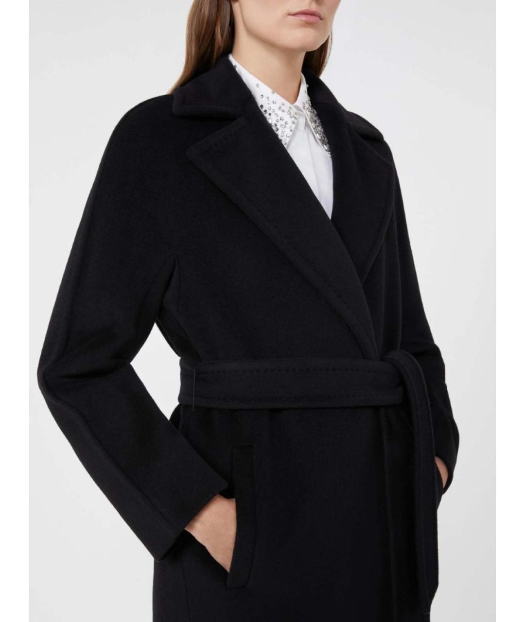 MAX MARA STUDIO Черное шерстяное пальто, фото 5