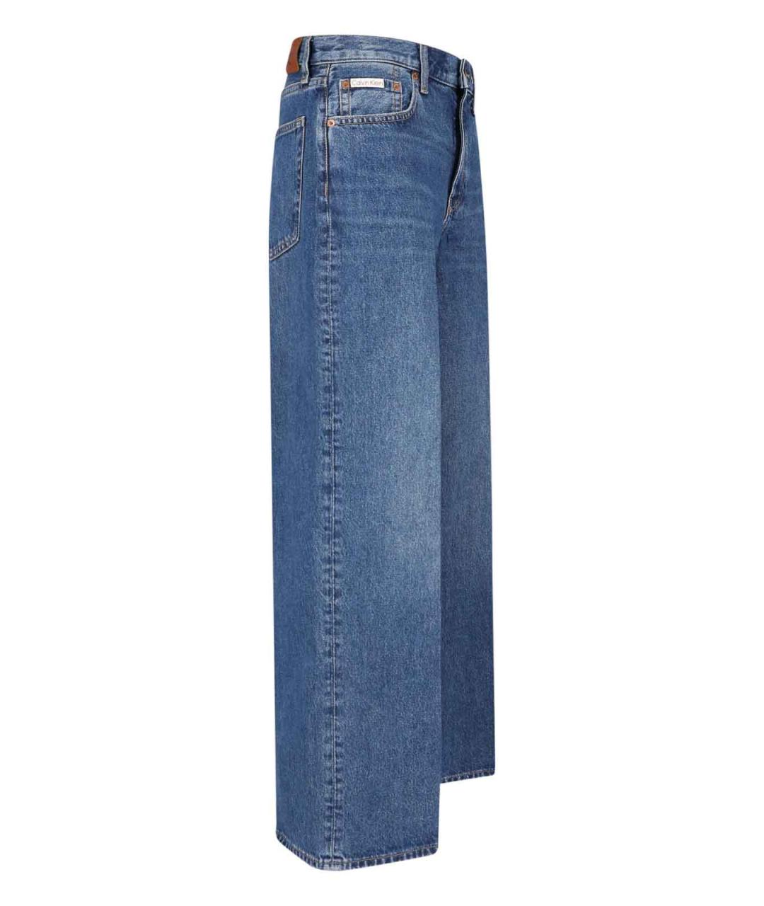 CALVIN KLEIN Синие хлопковые прямые джинсы, фото 3