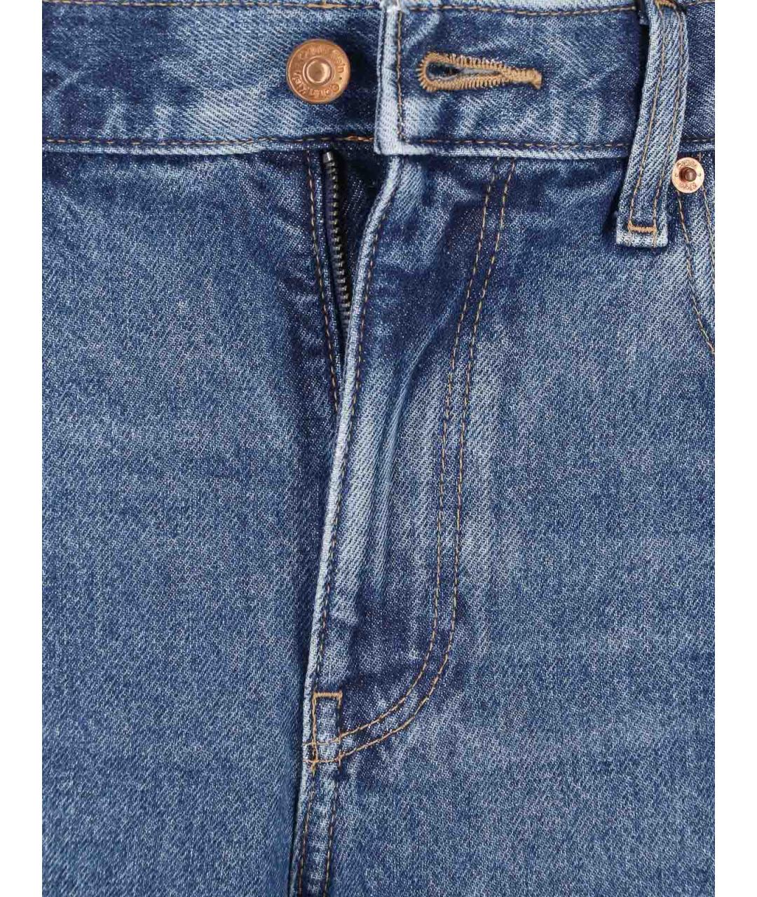 CALVIN KLEIN Синие хлопковые прямые джинсы, фото 4