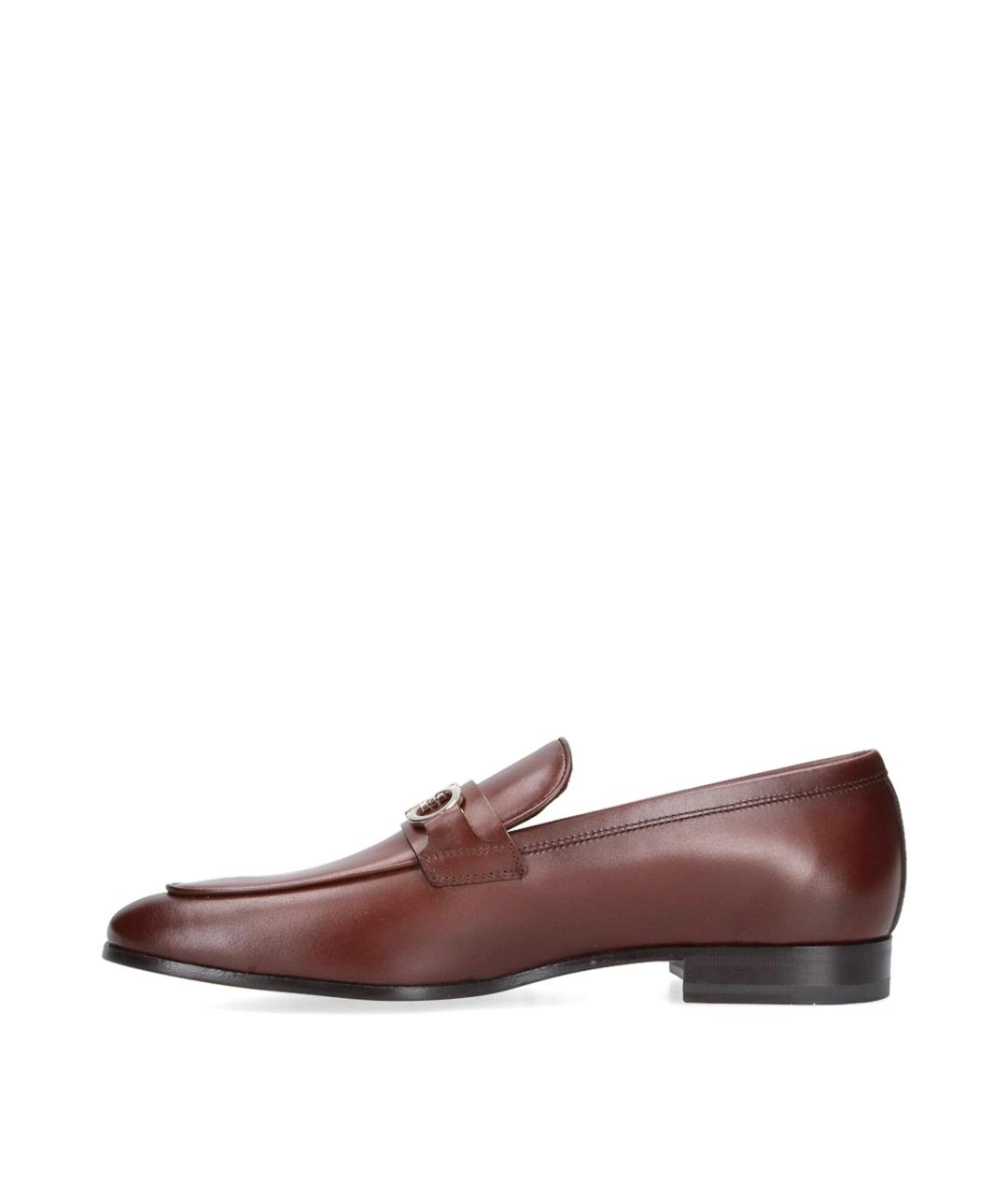 FERRAGAMO Коричневые кожаные лоферы, фото 3