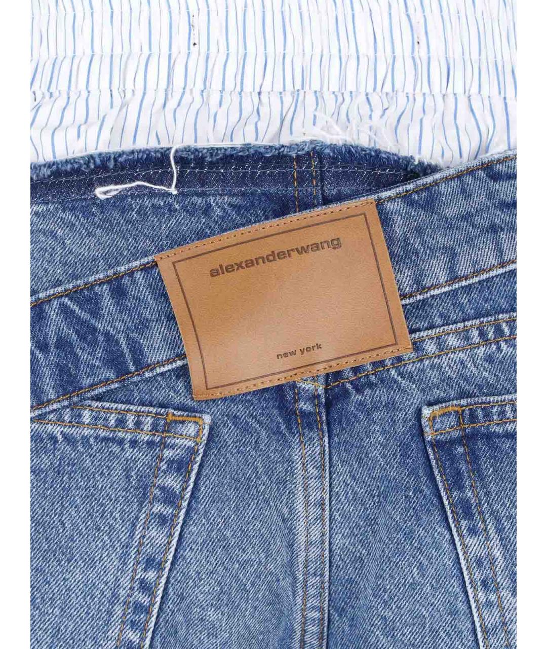 ALEXANDER WANG Синие хлопковые шорты, фото 4