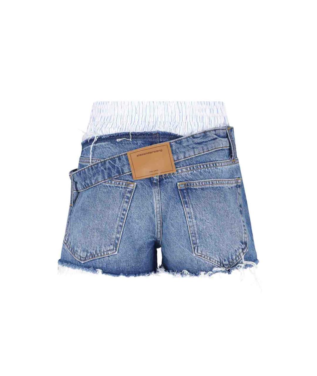 ALEXANDER WANG Синие хлопковые шорты, фото 2