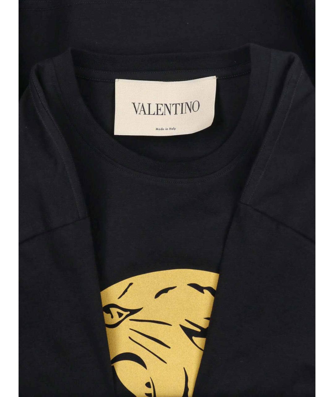 VALENTINO Черная хлопковая футболка, фото 3