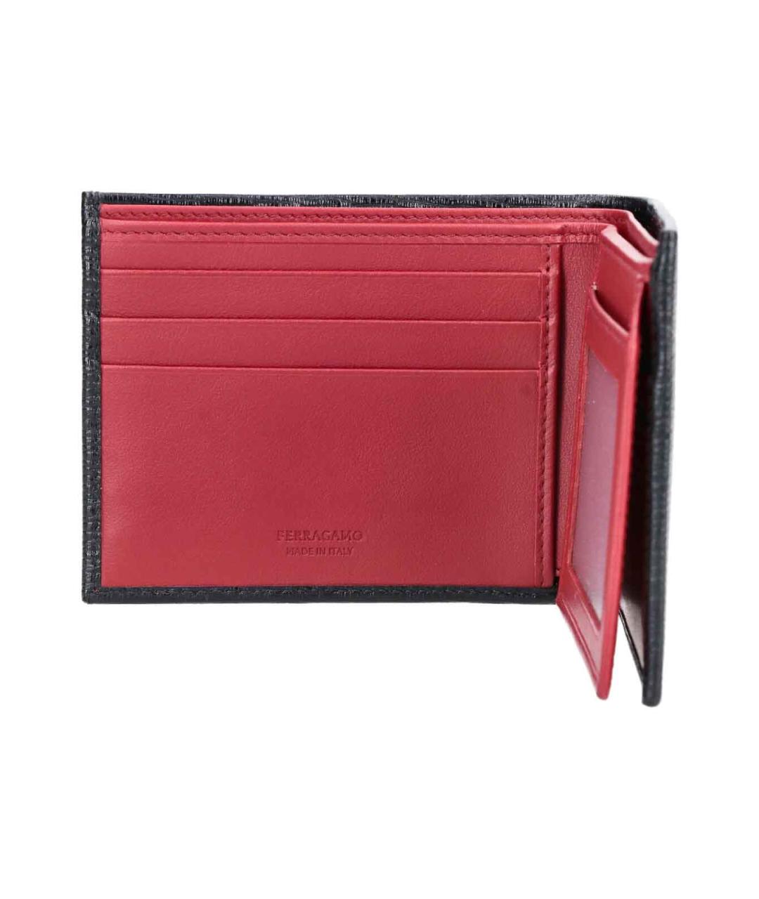 FERRAGAMO Черный кожаный кошелек, фото 4