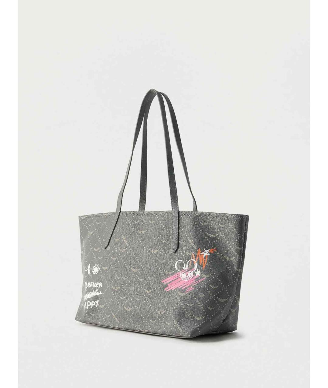 ZADIG & VOLTAIRE Серая сумка тоут, фото 2