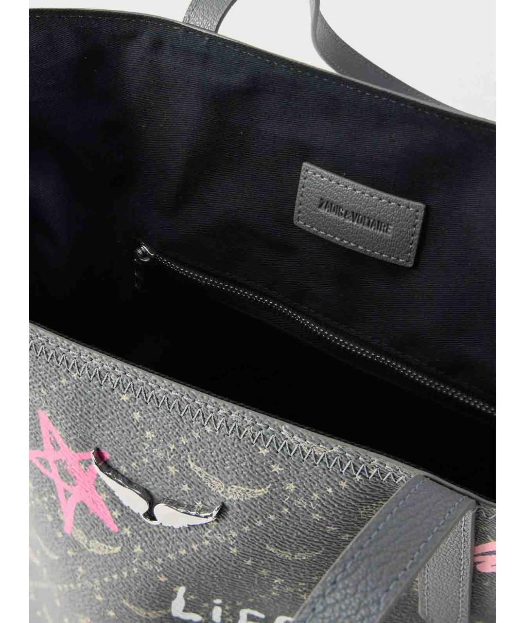 ZADIG & VOLTAIRE Серая сумка тоут, фото 3
