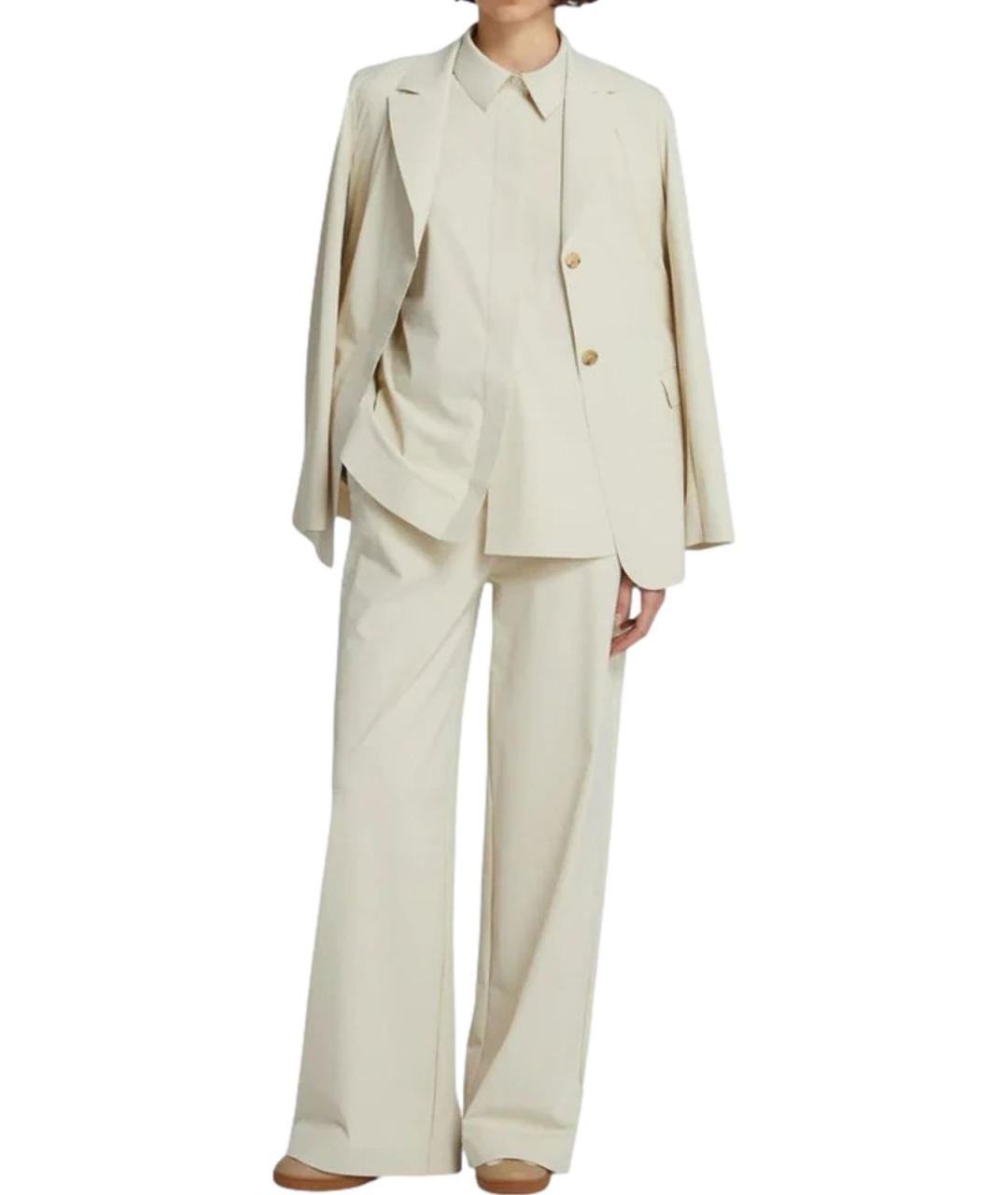 MAX MARA Бежевые полиамидовые брюки широкие, фото 4