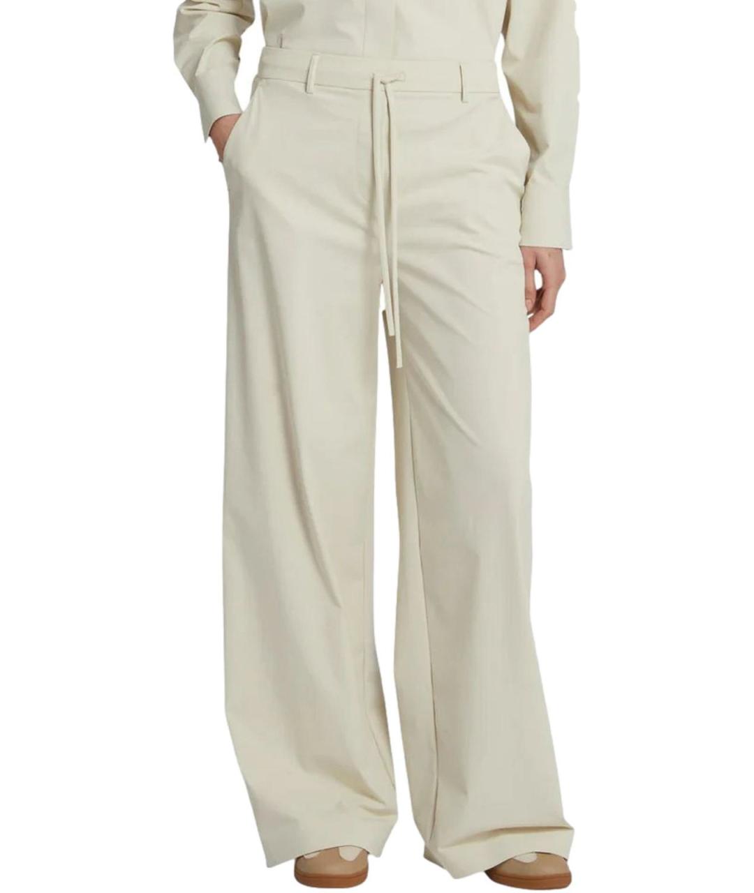 MAX MARA Бежевые полиамидовые брюки широкие, фото 2