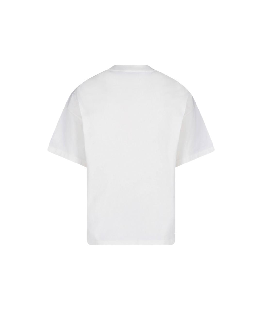 JIL SANDER Белая хлопковая футболка, фото 2