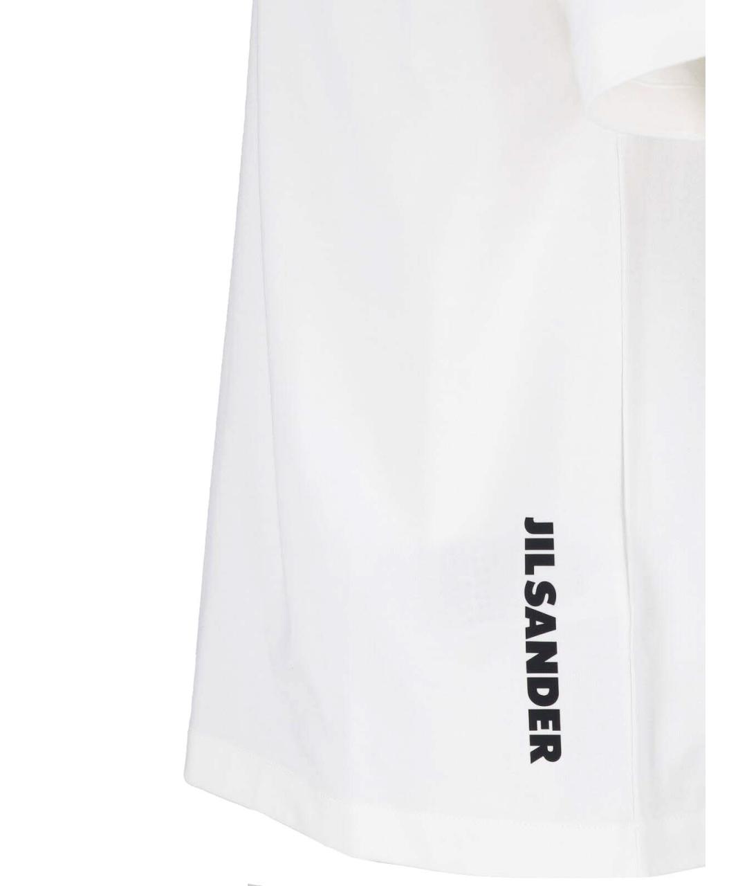 JIL SANDER Белая хлопковая футболка, фото 3