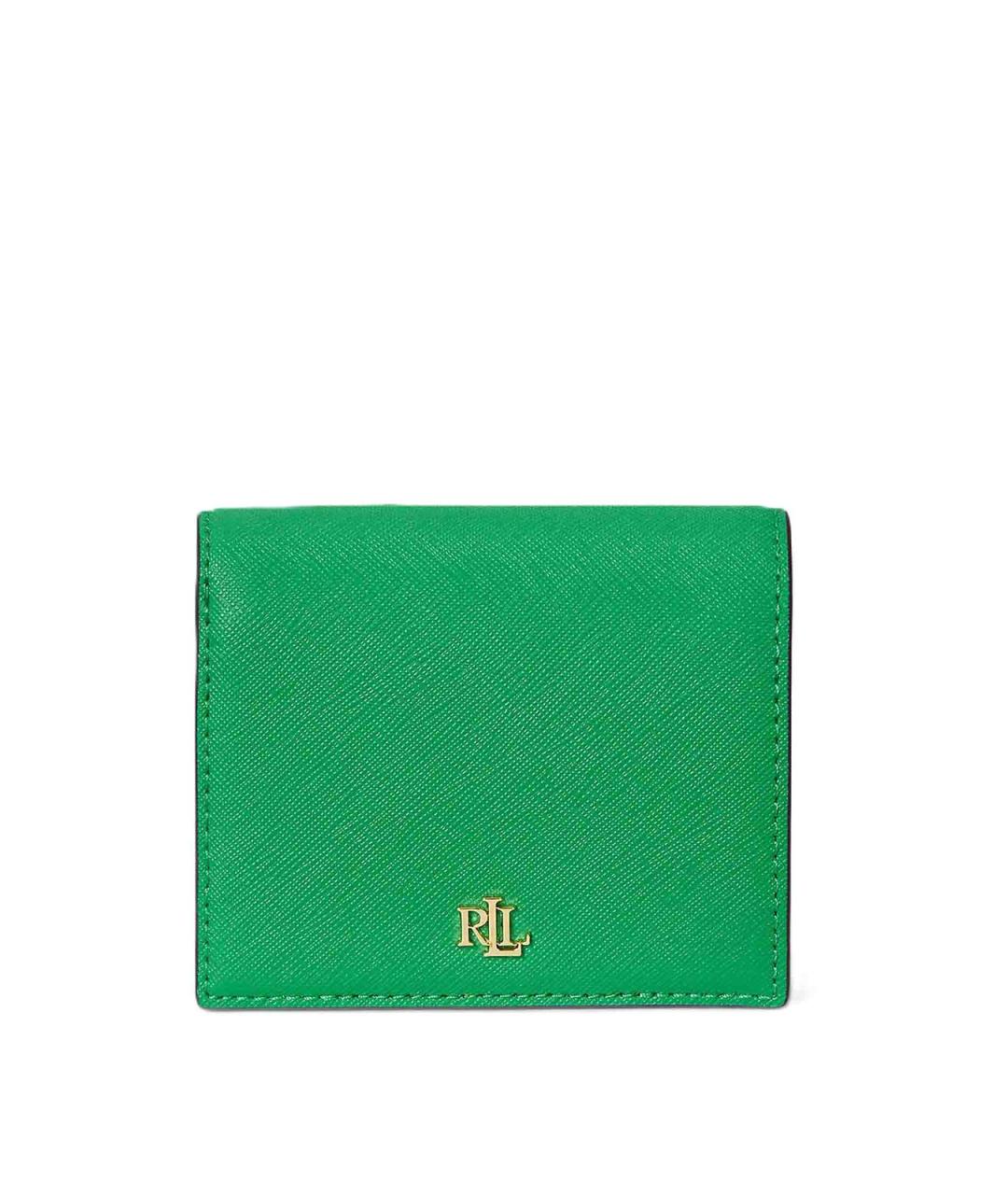 RALPH LAUREN Зеленый кожаный кошелек, фото 1