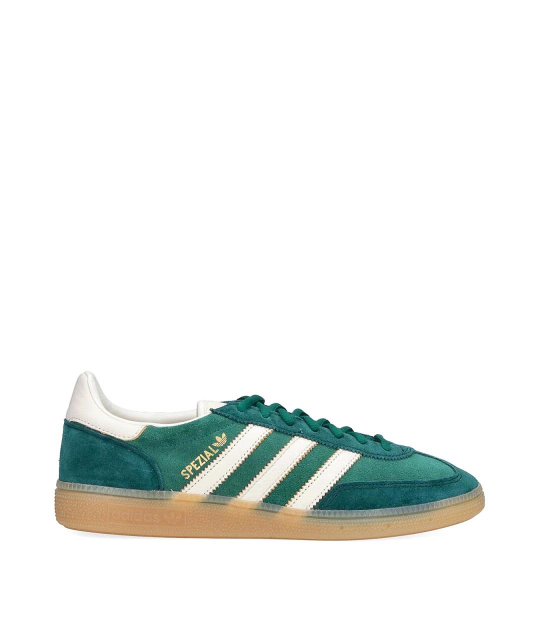ADIDAS Зеленые кожаные низкие кроссовки / кеды, фото 1