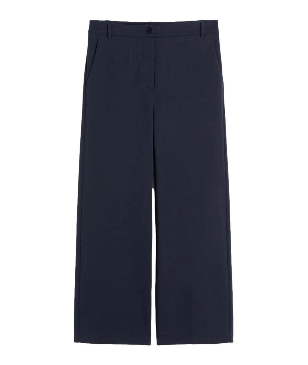 WEEKEND MAX MARA Синие полиэстеровые брюки широкие, фото 1