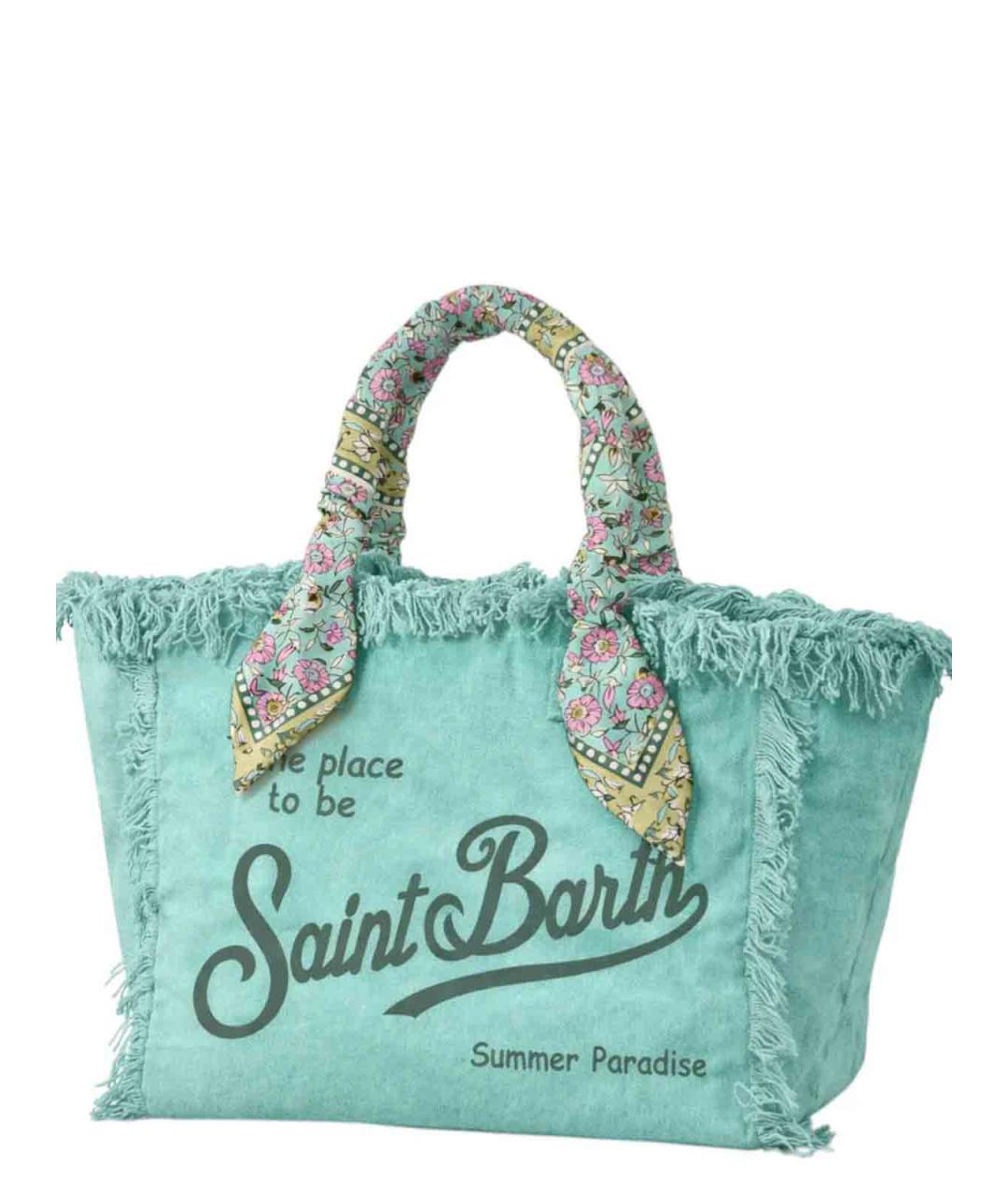 MC2 SAINT BARTH Голубая хлопковая сумка через плечо, фото 2