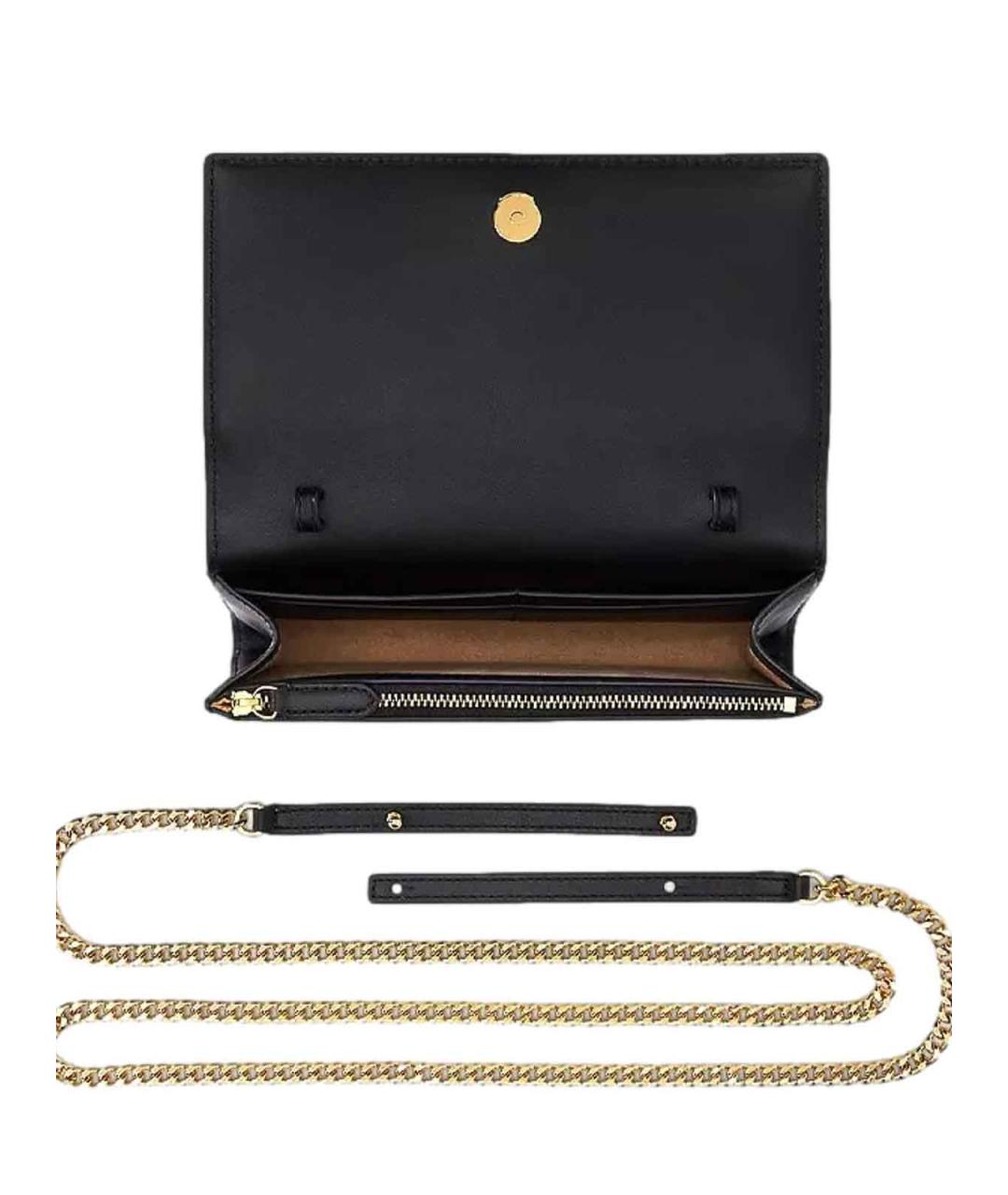 RALPH LAUREN Черный кожаный кошелек, фото 3