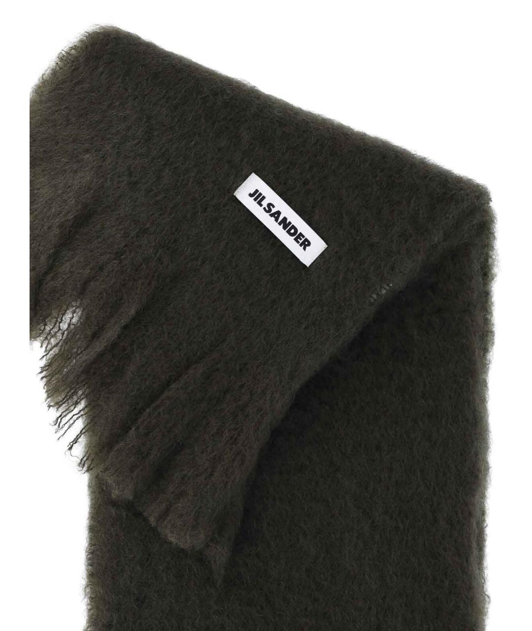 JIL SANDER Зеленый шарф, фото 3