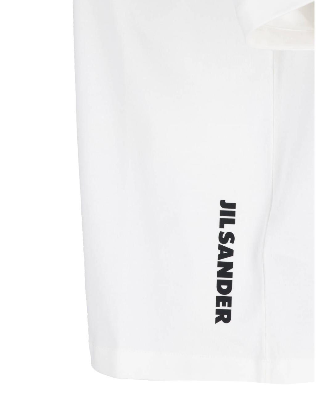 JIL SANDER Белая хлопковая футболка, фото 3