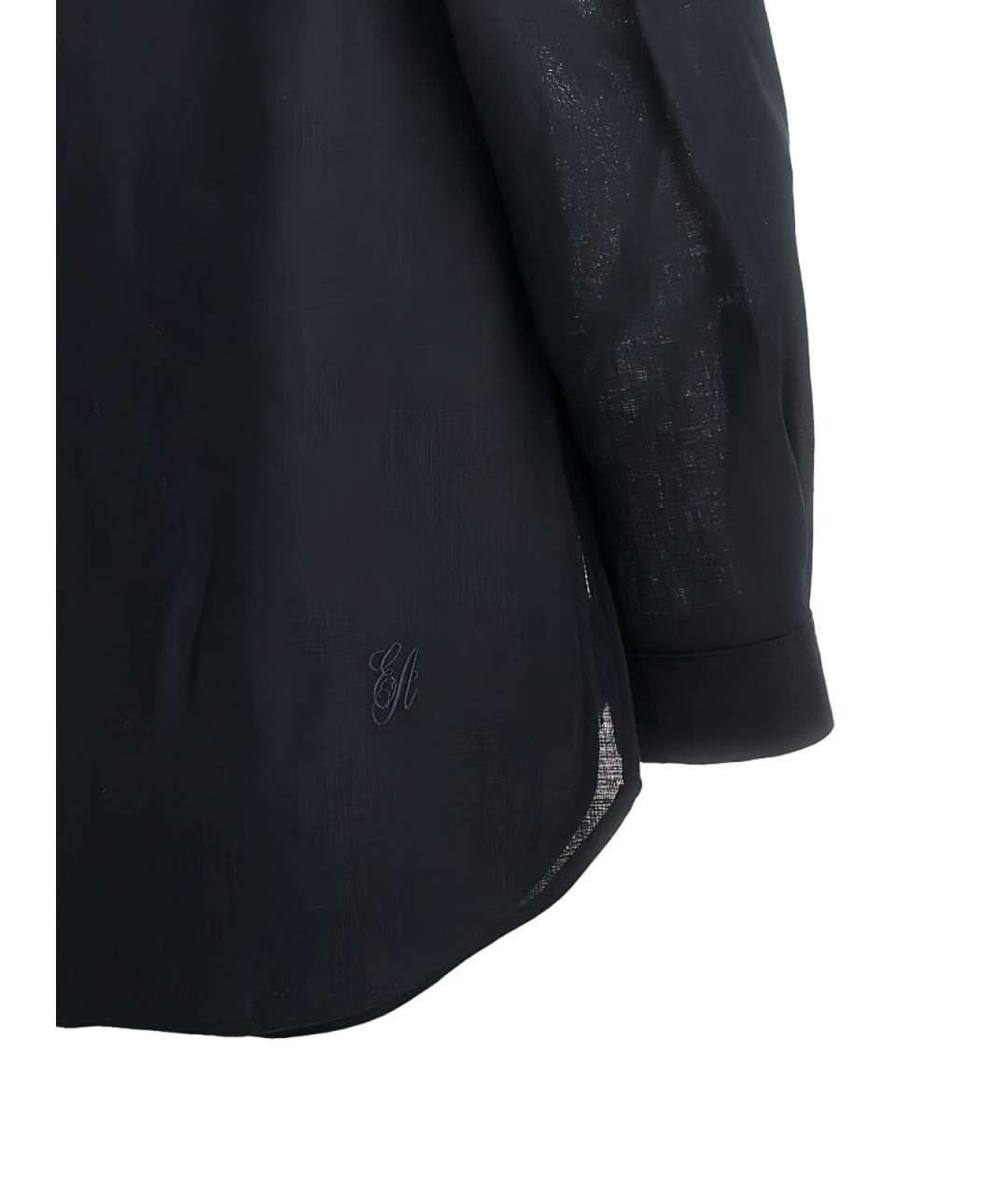 EMPORIO ARMANI Синяя льняная рубашка, фото 2