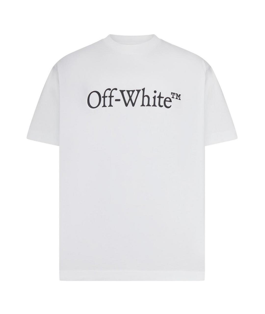 OFF-WHITE Белая хлопковая футболка, фото 1