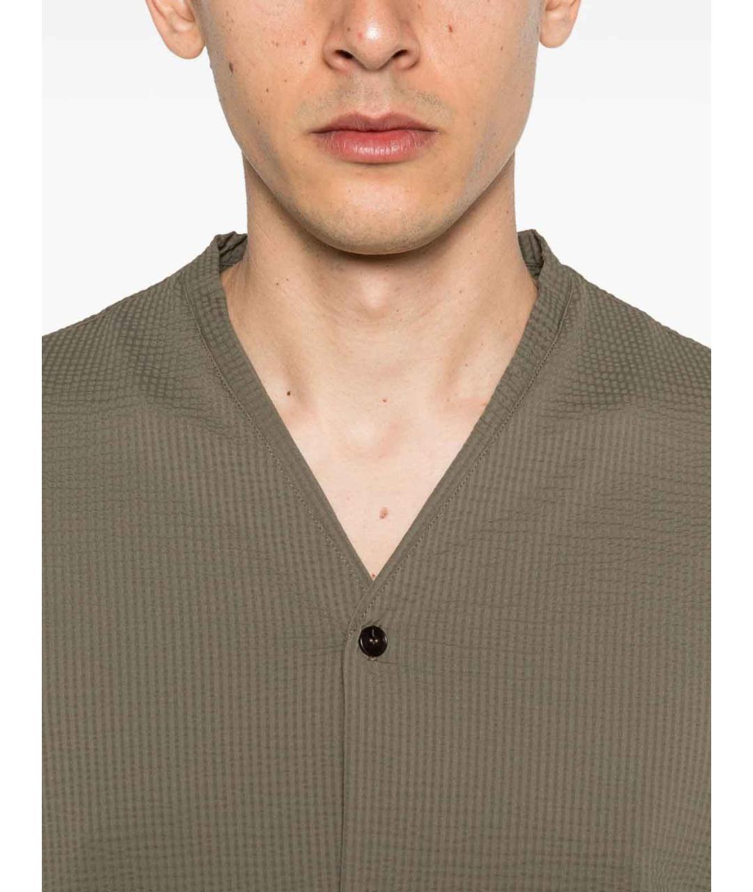 EMPORIO ARMANI Хаки кэжуал рубашка, фото 2