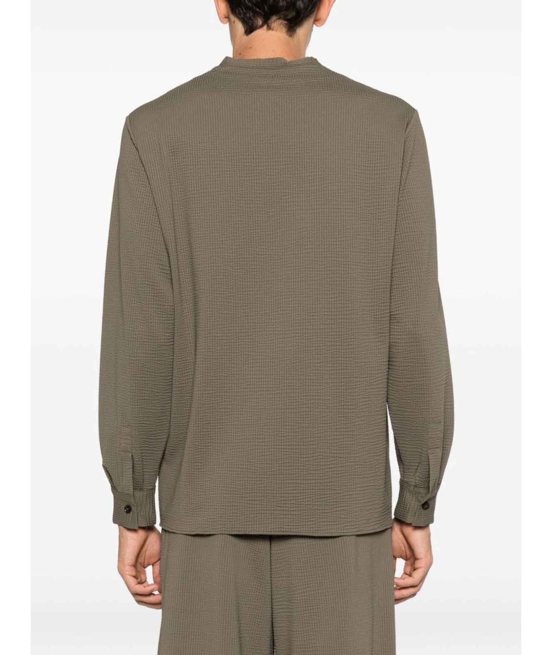 EMPORIO ARMANI Хаки кэжуал рубашка, фото 4