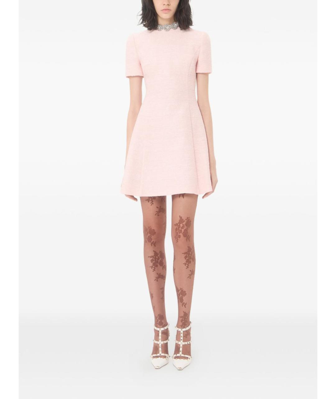 VALENTINO Розовое хлопковое повседневное платье, фото 3