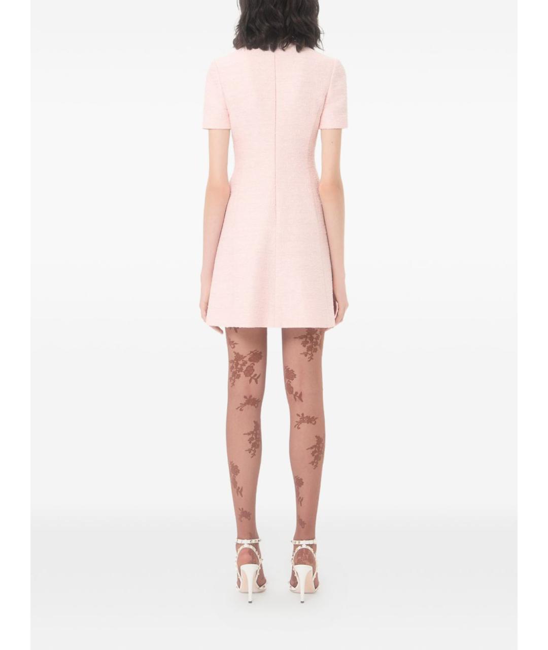 VALENTINO Розовое хлопковое повседневное платье, фото 2