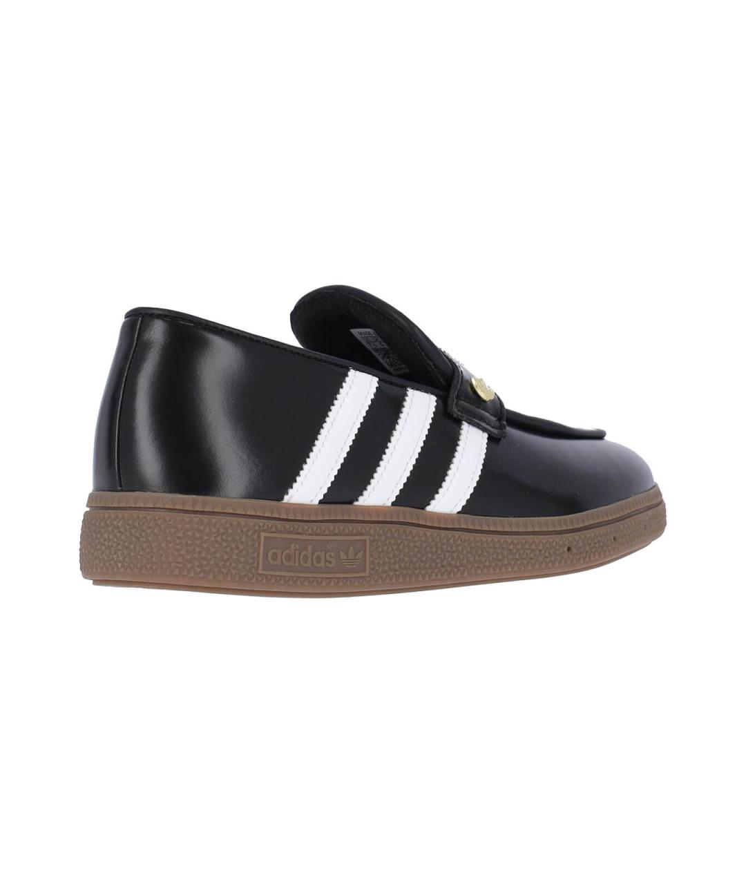 ADIDAS Черные кожаные лоферы, фото 4
