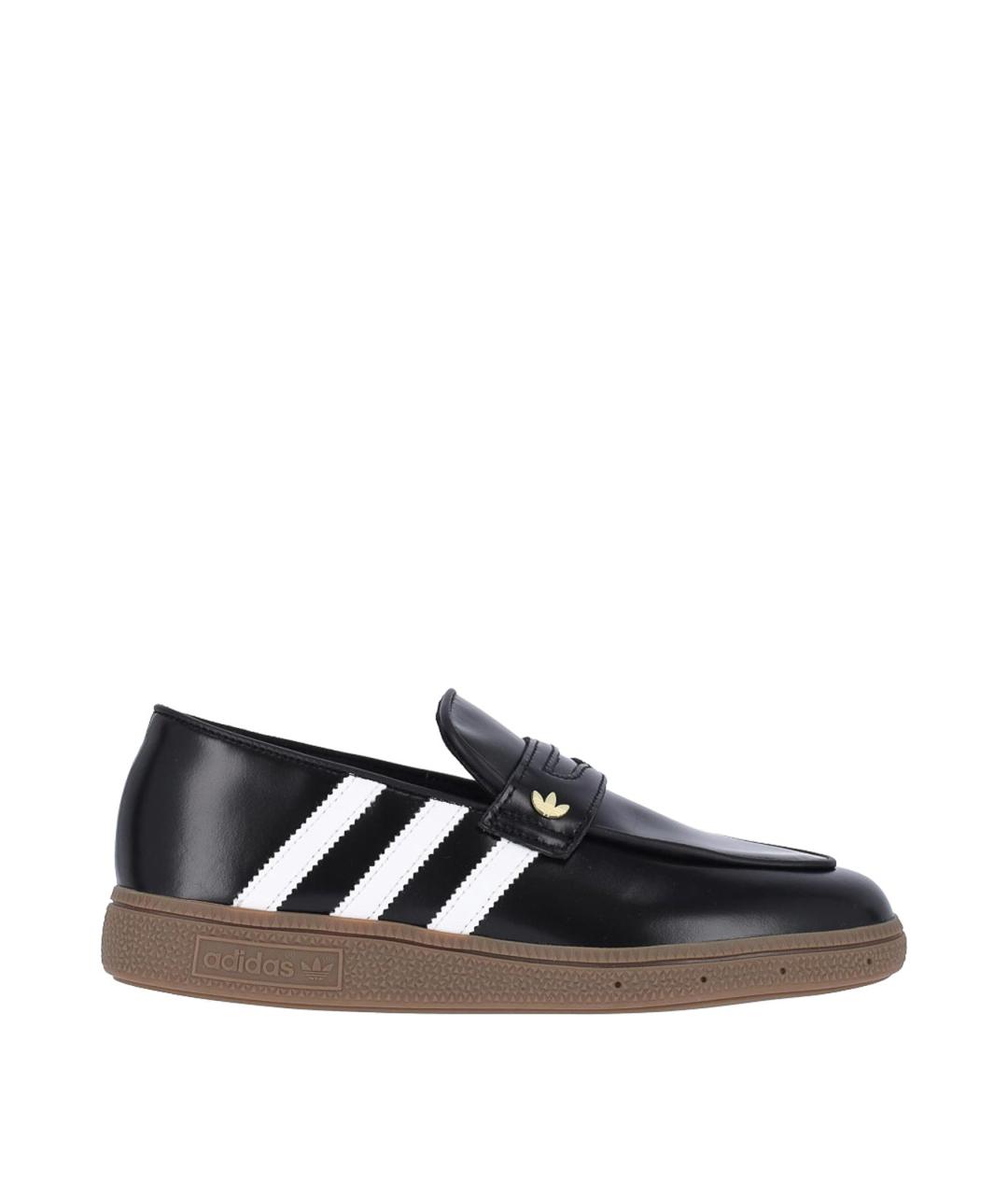ADIDAS Черные кожаные лоферы, фото 1