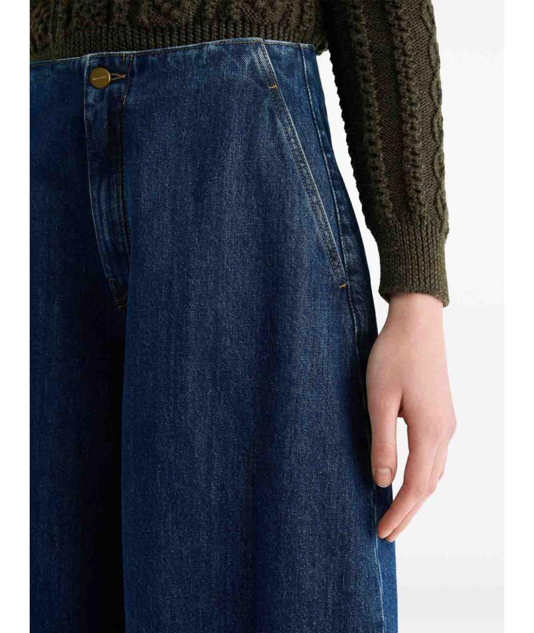 JIL SANDER Синие хлопковые прямые джинсы, фото 2