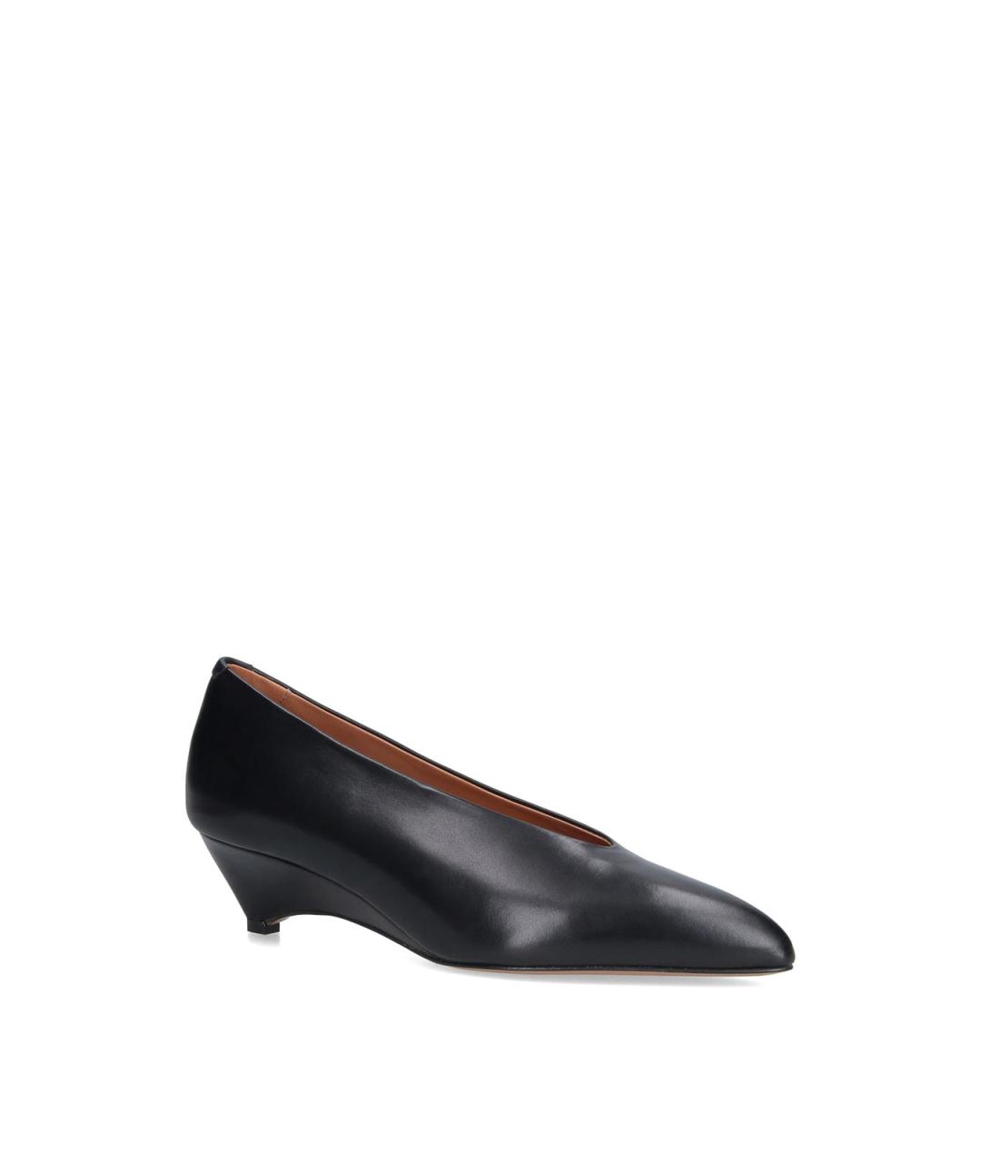 JIL SANDER Черные кожаные туфли, фото 2
