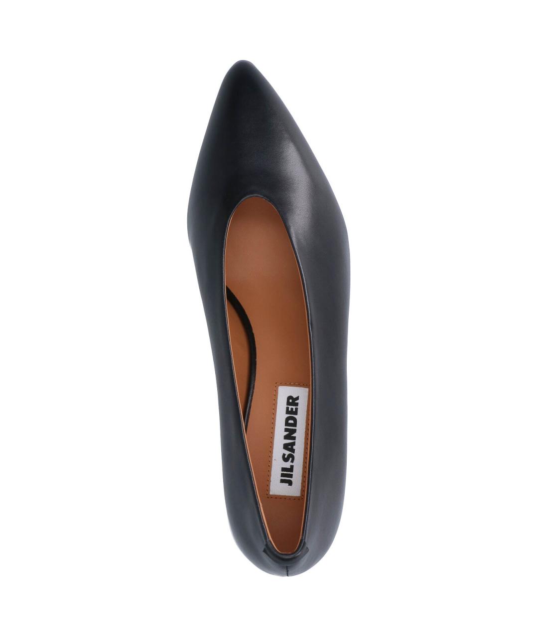 JIL SANDER Черные кожаные туфли, фото 5