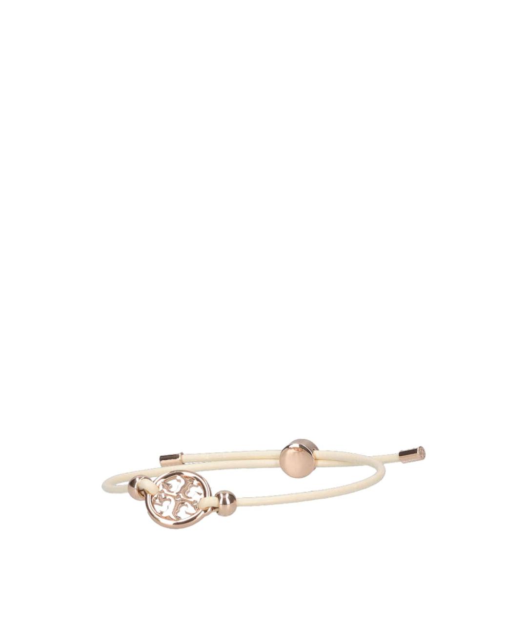 TORY BURCH Золотой кожаный браслет, фото 2